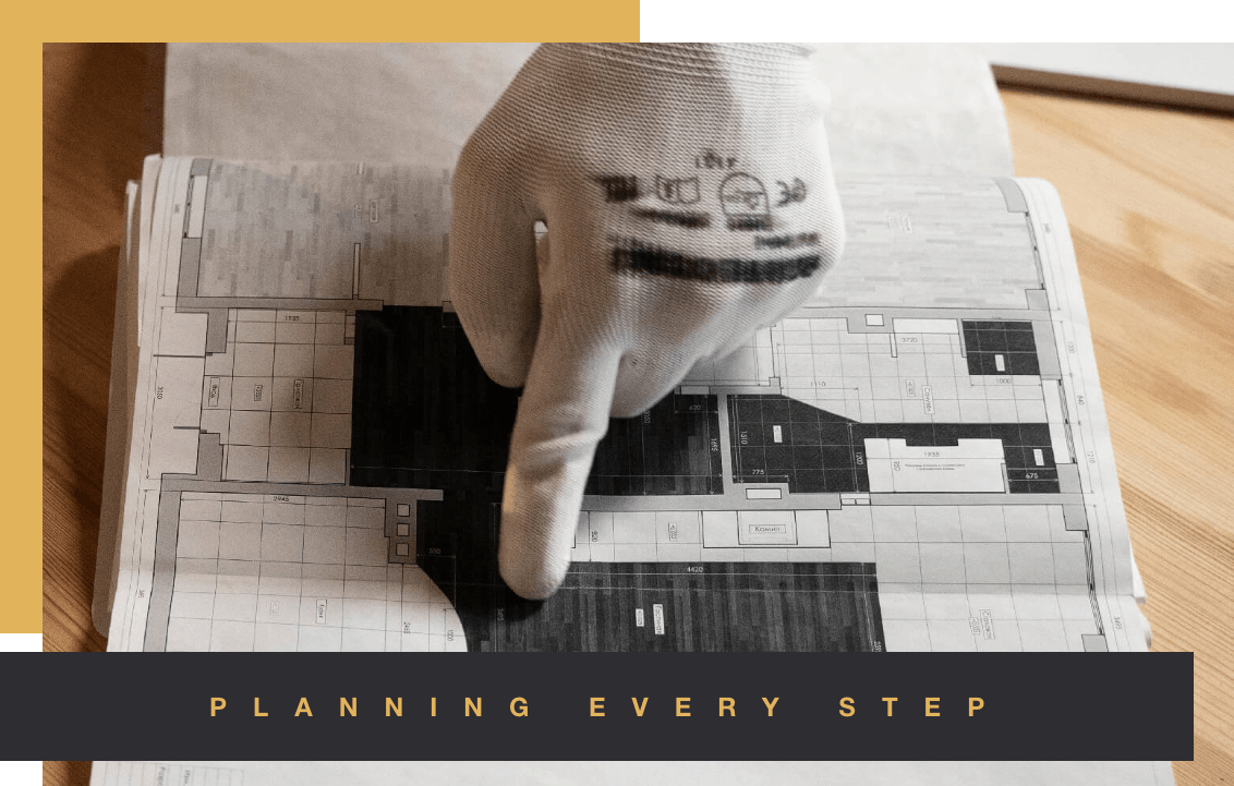 Planning with blue print image